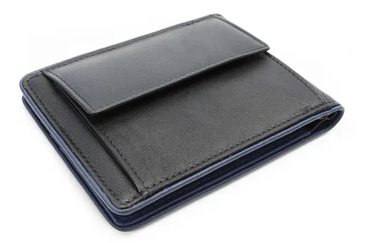 Čiernomodrá pánska kožená peňaženka - dolárovka 519-8132-60/97