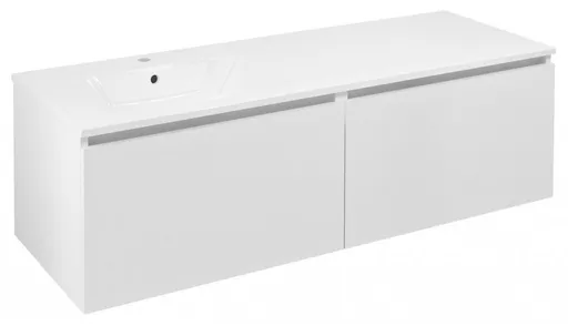 SAPHO - LOREA skrinka 140x46x51,5cm (70+70cm), ľavá, biela matná LE070-3131-L-04