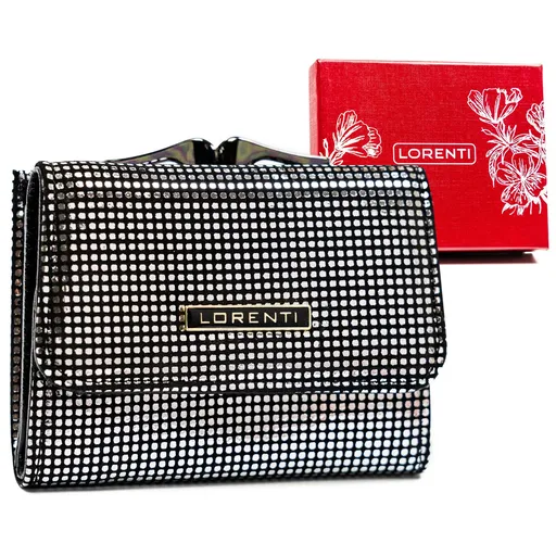 Malá, kožená dámska peňaženka s patentkou a háčikom - Lorenti