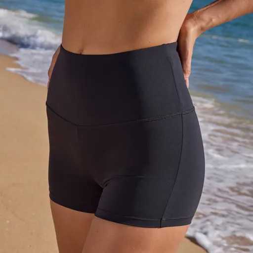 Plavkové jednofarebné zoštíhľovacie šortky Ilaya