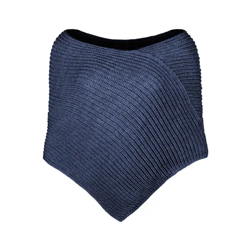 Bontis Pletené pončo - Džínsový melír | uni