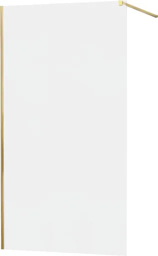 MEXEN/S - KIOTO Sprchová zástena WALK-IN 100x200 cm 8 mm, zlatá, matné sklo 800-100-101-50-30