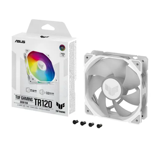 ASUS ventilátor TUF GAMING TR120 ARGB, 1x120mm, biela