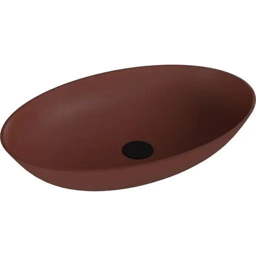 Polysan Banera umývadlo na dosku 60x40 cm hnědá mat bez prepadu 14397.71