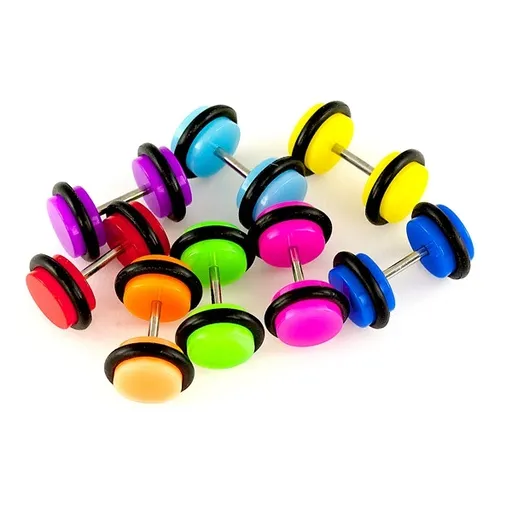 Fake plug do ucha akrylový - Priemer: 10 mm, Farba: Modrá svetlá