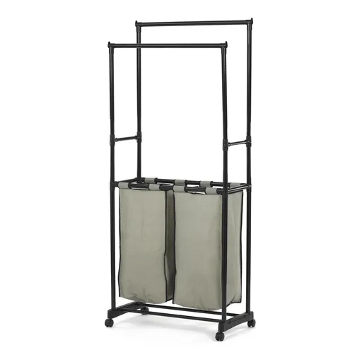 Stojan s úložným priestorom GD-176 BK, plast,čierna