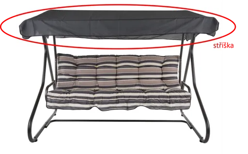 ArtRoja Strieška k hojdačke MILANO | sivá