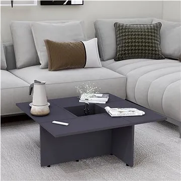 Konferenčný stolík sivý 79,5 × 79,5 × 30 cm drevotrieska (802905)