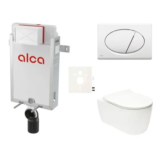 Cenovo zvýhodnený závesný WC set Alca na zamurovanie + WC Glacera Alfa SIKOAA1