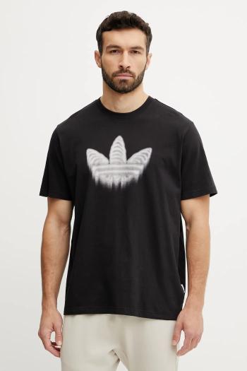 Bavlnené tričko adidas Originals Skeleton Trefoil pánske, čierna farba, s potlačou, JI5871