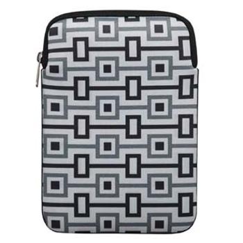 Obal na tablet 10.1", Geometric, biely z neoprénu, DOPRADE