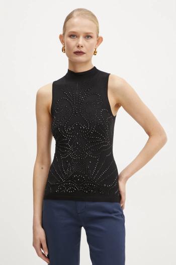 Vesta Guess CALISTA čierna farba, tenká, s polorolákom, W5RR33 Z2YK2