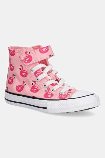 Detské tenisky Converse CHUCK TAYLOR ALL STAR 1V ružová farba, A11786C