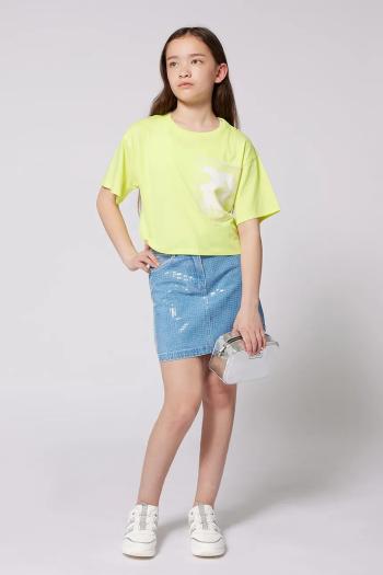 Dievčenská rifľová sukňa Dkny mini, rovný strih, D62259
