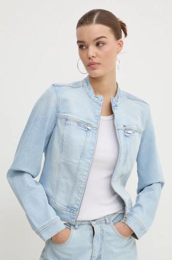 Rifľová bunda Tommy Jeans dámska, prechodná, DW0DW18201