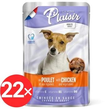 Plaisir Dog kapsička kuracie so zeleninou 22 × 100 g (8595657300105)