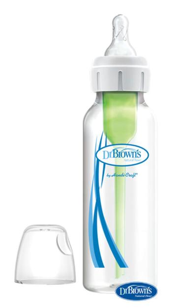 Dr. Brown´s Options+ 250 ml Narrow anticolic plastová biela so silikónovým cumľom level1 1x1 ks,DR.BROWN'S Fľaša antikolik Options+ úzka 250 ml plast