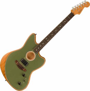 Fender Acoustasonic Player Jazzmaster Antique Olive Elektroakustická gitara