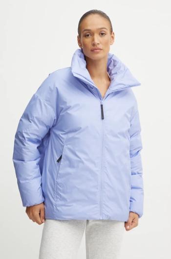 Páperová bunda adidas Traveer dámska, fialová farba, zimná, oversize, JF3209