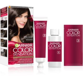 Garnier Color Sensation farba na vlasy odtieň 3.0 Prestiżowy Ciemny Brąz 1 ks