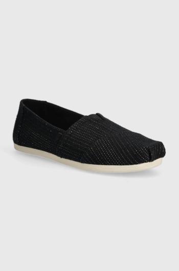 Espadrilky Toms Alpargata čierna farba, 10020665
