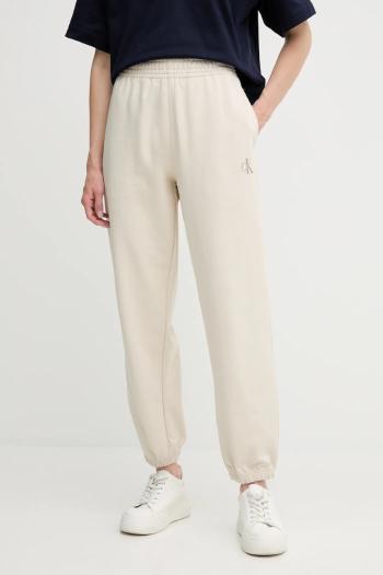Tepláky Calvin Klein Jeans biela farba, jednofarebné, LV047B235G