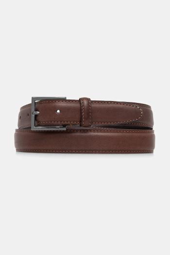 Kožený opasok Tommy Hilfiger pánsky, hnedá farba, AM0AM13379
