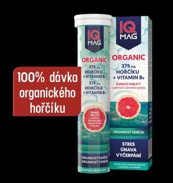 IQ MAG ORGANIC Mg+B6 šumivé tablety 13 šumivých tabliet