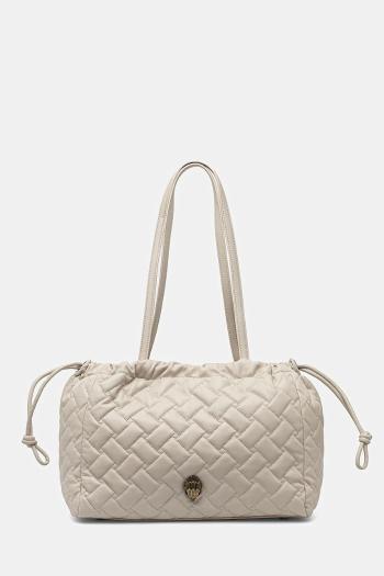 Kožená kabelka Kurt Geiger London KENSINGTON béžová farba, 4370841109