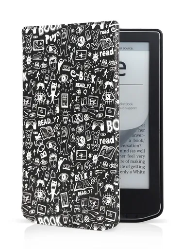 CONNECT IT Doodle púzdro pre PocketBook 629/634, DOODLE-ČIERNA