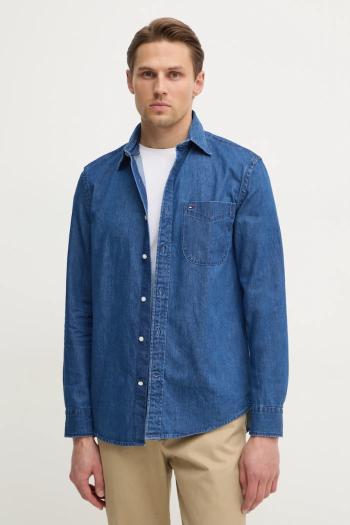 Rifľová košeľa Tommy Hilfiger pánska, regular, s klasickým golierom, MW0MW37581