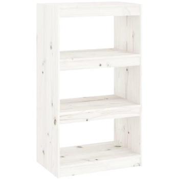 Shumee deliaca stena biela 60 × 30 × 103,5 cm masívna borovica, 808164