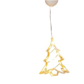 LED vianočný stromček do okna, teplá biela farba, IP20, 3× AAA, prísavka (X04151106)