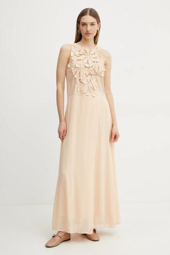 Šaty Forte Forte oranžová farba, maxi, áčkový strih, 13609.my dress