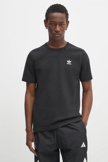 Tričko adidas Originals Essentials pánske, čierna farba, jednofarebné, KA7767