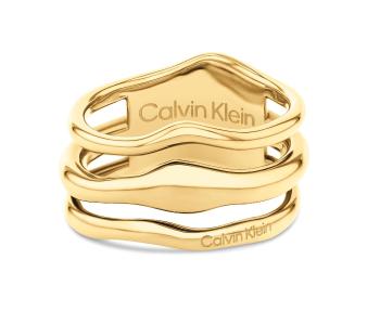 Calvin Klein Módny dámsky prsteň z pozlátenej ocele CK Wavy 35000723 56 mm