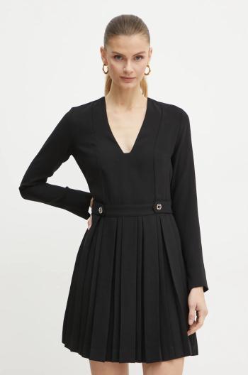 Šaty Twinset čierna farba, mini, áčkový strih, 242TT2171