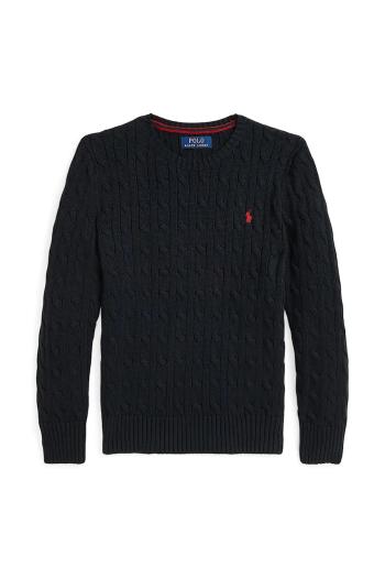 Bavlnený sveter Polo Ralph Lauren čierna farba, 323702674061