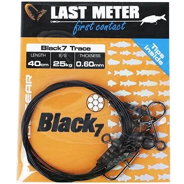 Savage Gear Black7 Trace 0,60 mm 25 kg 40 cm 3 ks (5706301548641)