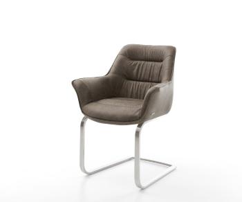 Jedálenská stolička Kaira-Flex taupe vintage konzolová základňa plochá
