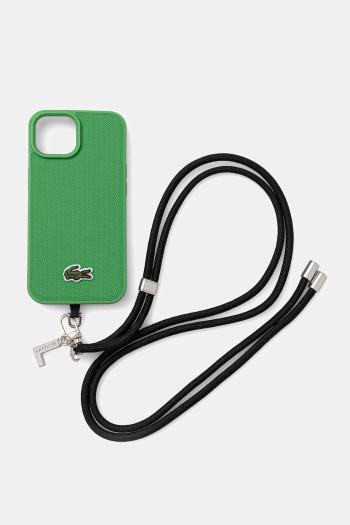Puzdro na mobil Lacoste iPhone 15 zelená farba, LCHMBCP15SPVCN