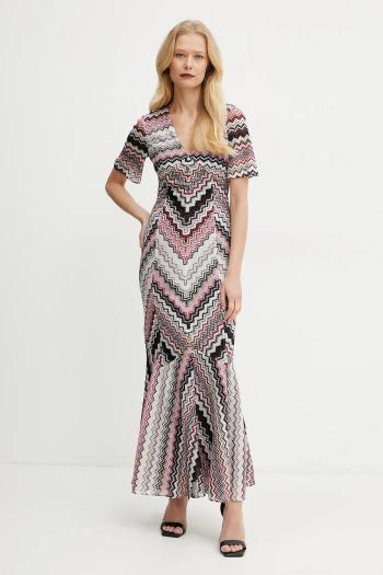 Šaty Missoni béžová farba, maxi, áčkový strih, DS25SG1J.BR00ZV