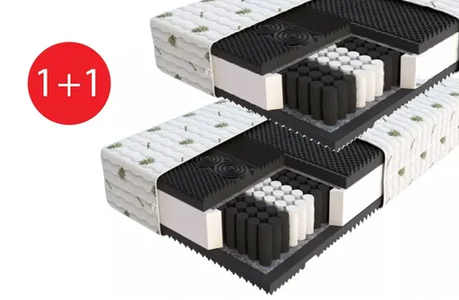 FDM Taštičkový matrac NOIR Aloevera 1+1 | 90 x 200 cm