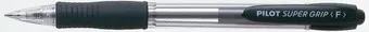 Guľôčkové pero Pilot super grip 0,7mm čierne / náplň 2110 telo číre