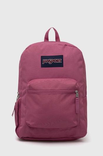 Ruksak Jansport Cross Town ružová farba, veľký, s nášivkou, EK0A5BAI8O11