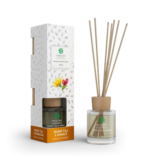 Ratanové vonné tyčinky Zelený čaj s opunciou 100 ml - Green idea