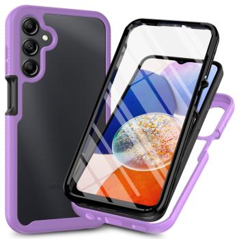 DUAL Obojstranný kryt s fóliou Samsung Galaxy A16 / A16 5G fialový