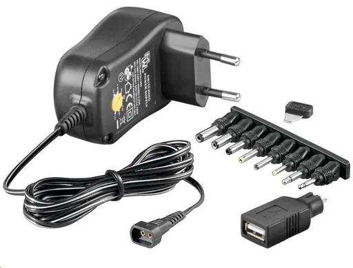 Goobay Univerzálny napájací adaptér 230V/3-12V jednosmerný 300mA