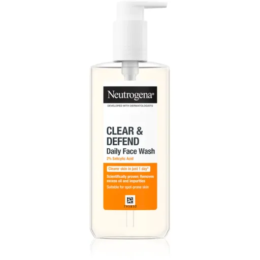 Neutrogena Clear & Defend čistiaci gél s 2% kyselinou salicylovou 200 ml