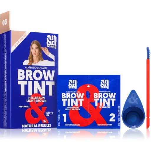 A.N.D. Beauty Brow Tint farba na obočie odtieň Light Brown 3x1.67 ml